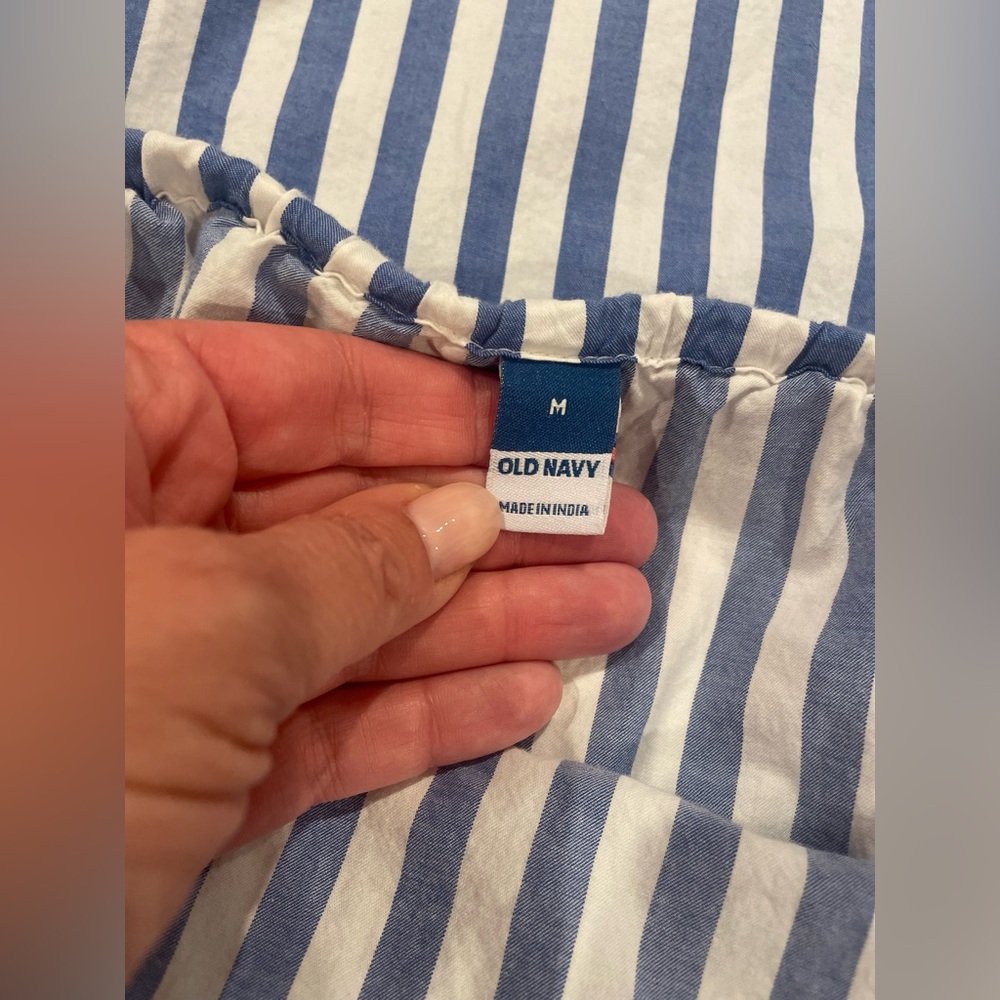 Old Navy Blue and White Striped Midi Skirt - Picture 3 of 5